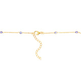 18K Gold Plated Tanzanite Station Choice of Length Necklace
