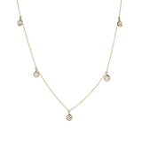 Gems of Distinction 14K Gold 1.00ctw Diamond Charm Station Necklace