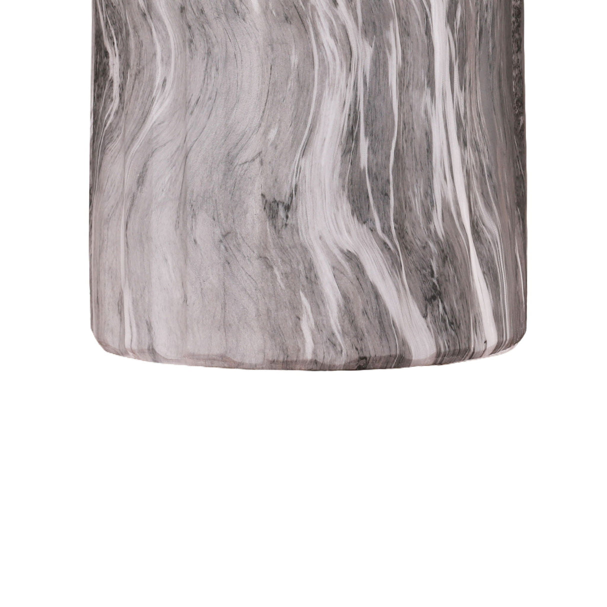 Round Geometric Outdoor End Table - Marble