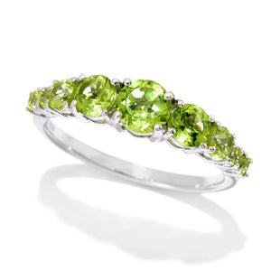 Gem Treasures Sterling Silver Choice of Gemstone Graduated Band Ring