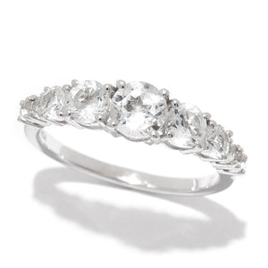 Gem Treasures Sterling Silver Choice of Gemstone Graduated Band Ring