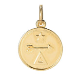 MAYAMAR 24K Gold Plated Star, Arrow & Pyramid Lucky Charm Pendant