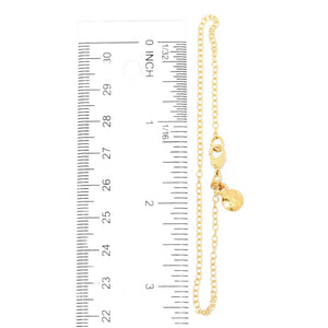 MAYAMAR 24K Gold Plated Choice of Size Oval Rolo Link Chain Bracelet
