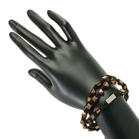 Invicta Jewelry Men's Hematite Adjustable Wrap Bracelet