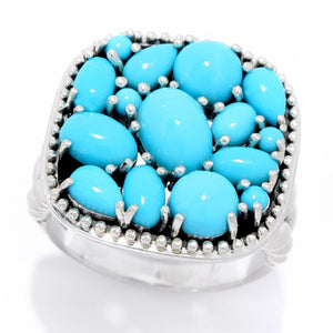 Artisan Silver by Samuel B. Choice of Gem Mosaic Ring, 6.5 grams