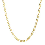 MAYAMAR 24K Gold Plated Choice of Length 7.2mm Curb Link Necklace