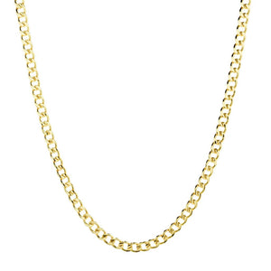 MAYAMAR 24K Gold Plated Choice of Length 7.2mm Curb Link Necklace