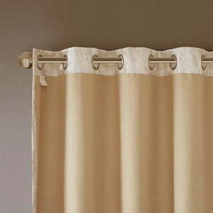 Printed Jacquard Grommet Top Total Blackout Curtain Panel(Only 1 Pc Panel)