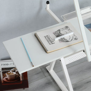 Adjustable Tempered Glass Drafting Printing Table With Chair