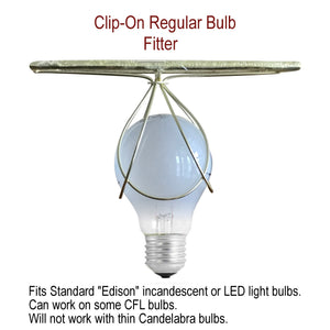 8"W x 7"H Empire Hardback White Linen Edison Clip-On Lampshade