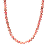 Southwest Elements Sterling Silver 8mm Rhodochrosite Bead Necklace