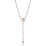 Cameo Italiano 18K Gold Plated "Sacred" Cameo & Smoky Quartz Rosary Necklace