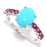 Gem Treasures Sleeping Beauty Turquoise & Choice of Exotic Gem Ring