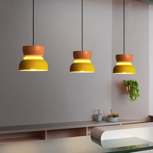 Nordic Dual-Tone Dome Pendant Light LED Zinc Alloy 1-Light Indoor