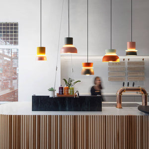 Nordic Dual-Tone Dome Pendant Light LED Zinc Alloy 1-Light Indoor