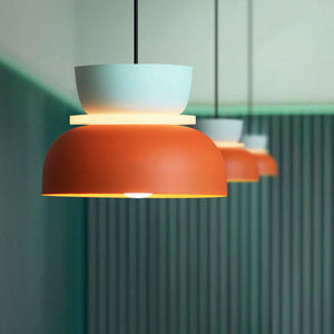 Nordic Dual-Tone Dome Pendant Light LED Zinc Alloy 1-Light Indoor