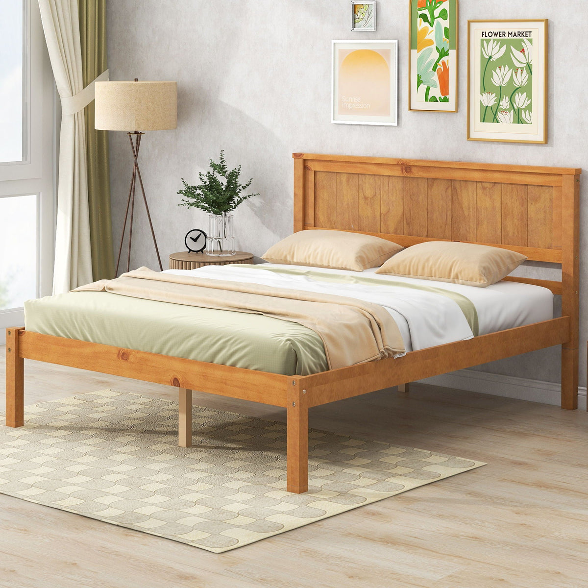 Platform Bed Frame With Headboard