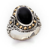 Artisan Silver by Samuel B. 18K Gold Accented Choice of Gem Ring