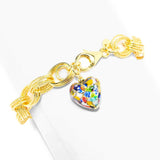 Toscana Italiana 18K Gold Plated Choice of Murano Glass Charm Bracelet