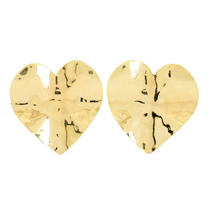 Toscana Italiana 18K Gold Plated Hammered Choice of Shape Stud Earrings