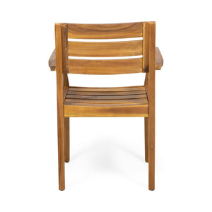 7 Pieces Acacia Wood Outdoor Dining Set