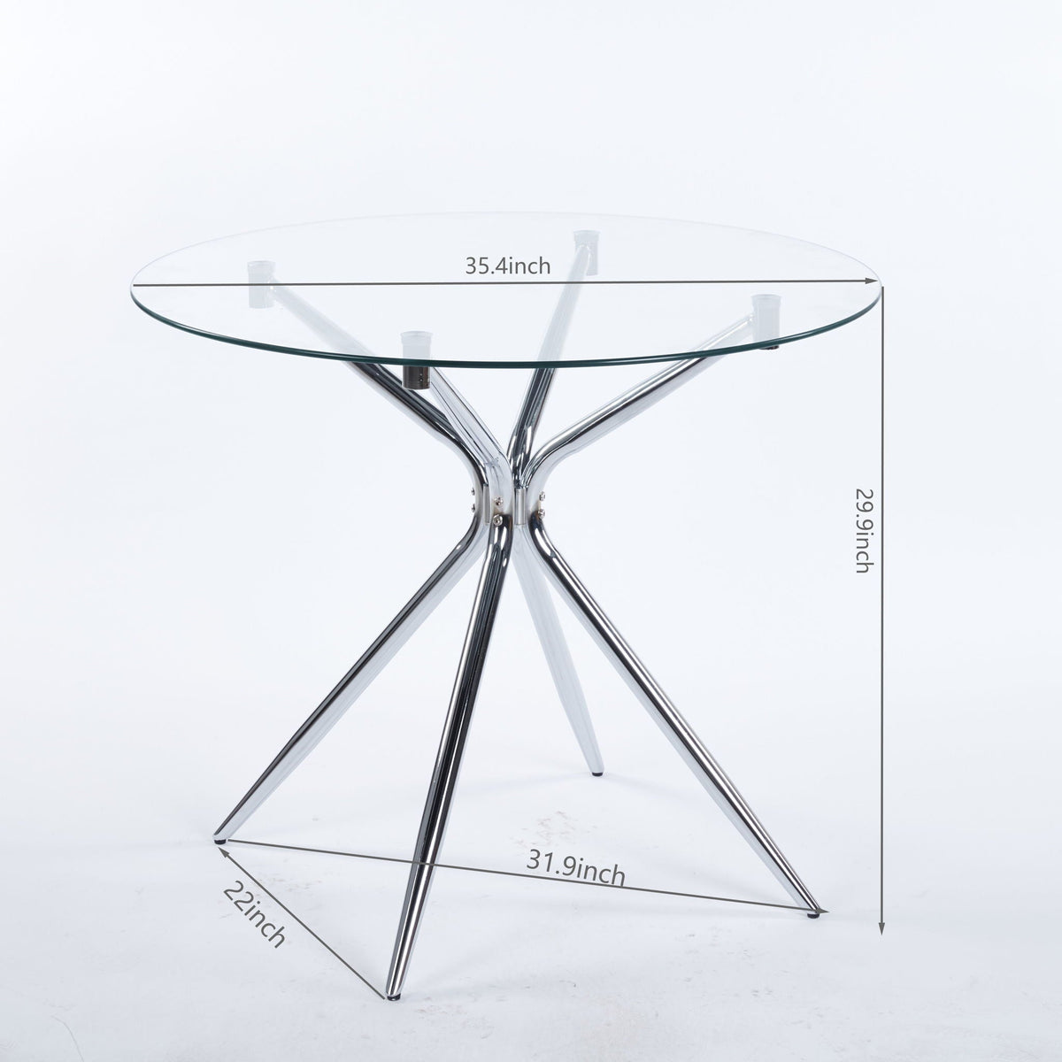 Compact Dining Table With Glass Top