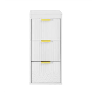 Wall Mounted Floating Cabinet With Side Cabinet Combo, Rectangular Ceramic Sink Vanity