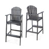 Outdoor Acacia Wood Adirondack Barstools (Set of 2)