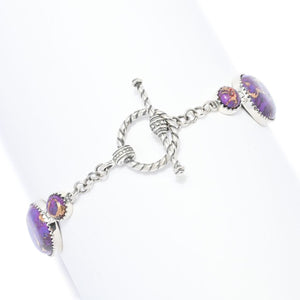 Southwest Elements Sterling Silver Choice of Stone Bracelet 8.25"