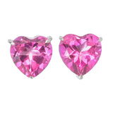 Gem Treasures "Kellie Anne" Choice of Gem Heart Shape Stud Earrings