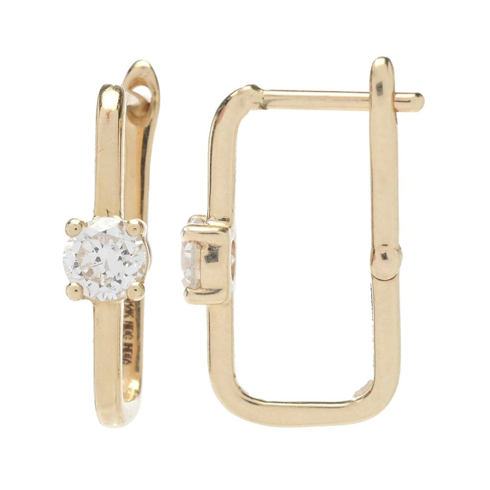 Gems of Distinction 14K Gold Choice of Carat Diamond Hoop Earrings