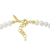 Graziella 23K Gold Plated Cultured Pearl & Simulated Diamond Bee Necklace