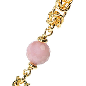 Toscana Italiana 18K Gold Plated Choice of Gem Station Byzantine Necklace