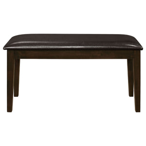 Arvin - 5 Piece Dining Set With Rectangular Table And Bench With Seats - Cappuccino