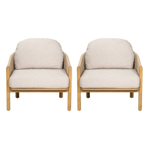 Grotta - Outdoor Wood Club Chair (Set of 2)
