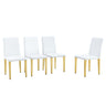 Elegant Upholstered Chairs With Metal Legs