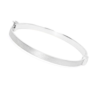 Toscana Italiana 18K Gold Plated Polished & Setosa Bangle Bracelet
