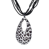 Toscana Italiana 18K Gold Plated Choice of Animal Print Murano Glass Necklace