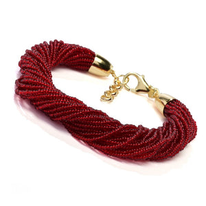 Toscana Italiana Twisted Multi Strand Murano Glass Bead Bracelet