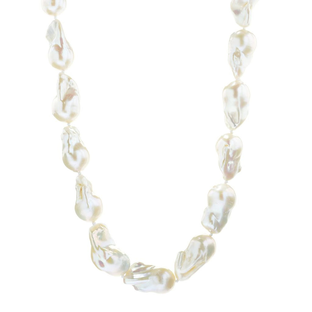 Imperial Pearl Sterling Silver 13-18mm Nuc Baroque Fresh Water Pearl Strand Necklace