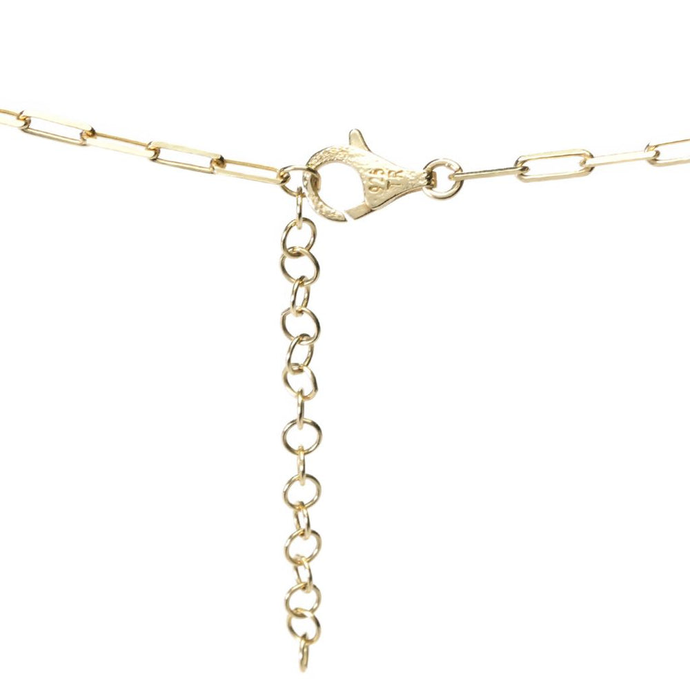 Passport to Turkey Gold Plated Textured Padlock Pendant w/ Paperclip Chain