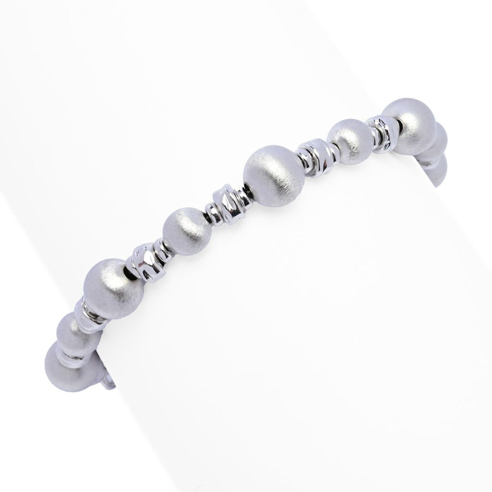 Toscana Italiana Setosa Martellato Bead & Hammered Rondelle Bracelet