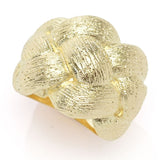 Toscana Italiana 18K Gold Plated "Treccia" Textured Woven Statement Ring