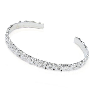 Toscana Italiana 18K Gold Plated Flower Detailed Bangle Bracelet