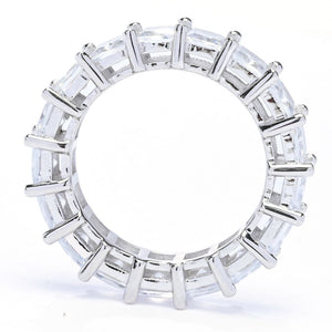 Sorrento Italian Silver 8.00 DEW Simulated Diamond Eternity Band Ring