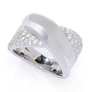 Sorrento Italian Silver 1.06 DEW Simulated Diamond Crossover Ring