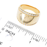 Sorrento Italian Silver 0.64 DEW Simulated Diamond Tapered Band Ring