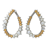 Dallas Prince "Luster" Cultured Pearl & Choice of Gem Hoop Earrings