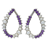 Dallas Prince "Luster" Cultured Pearl & Choice of Gem Hoop Earrings
