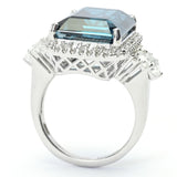 Gem Treasures 15.69ctw London Blue Topaz & Gemstone Ring